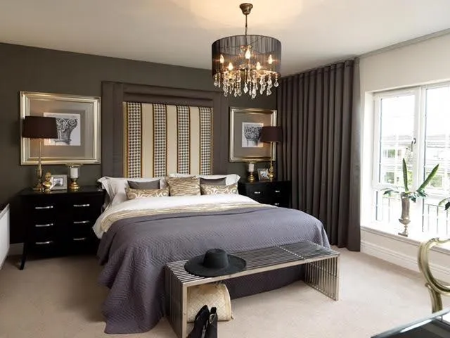 Elegant bedroom colour scheme decorated by GL Decorating