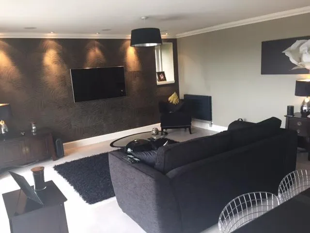Living room repainted and decorated in Edinburgh